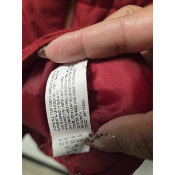 Gap Men's Puffer Vest XL Red Zip Sleeveless Quilted Insulated Winter Outerwear - Picture 5 of 8